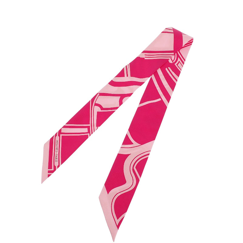 エルメス HERMES ツイリー クーペ タトゥー アージュ スカーフ シルク ローズヴィフ ローズペール レディース【中古】【ABランク】