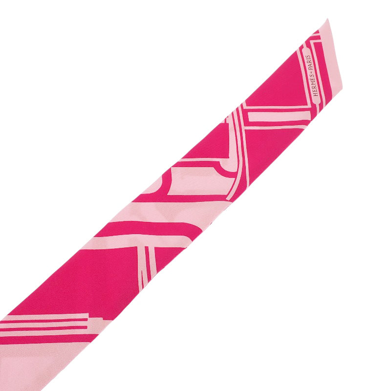 エルメス HERMES ツイリー クーペ タトゥー アージュ スカーフ シルク ローズヴィフ ローズペール レディース【中古】【ABランク】