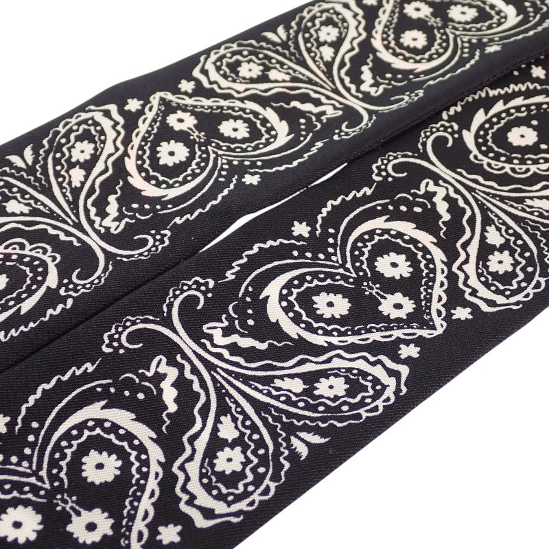 Dior Mitzah Amour Collection Scarf Silk Black Women's【Used】【AB Rank】