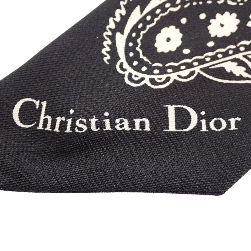 Dior Mitzah Amour Collection Scarf Silk Black Women's【Used】【AB Rank】