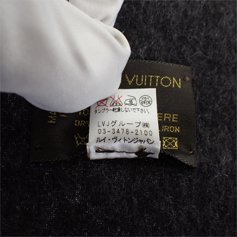 ルイヴィトン LOUIS VUITTON エシャルプ・ジェラムマフラー 400788 マフラー カシミヤ グレー レディース メンズ【中古】【ABランク】