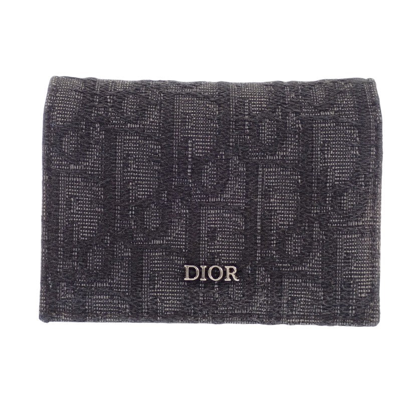 ディオール Dior ビジネスカードホルダー 2ESCH178YSE_H03E カードケース カーフ レザー ブラック メンズ レディース【中古】【ABランク】