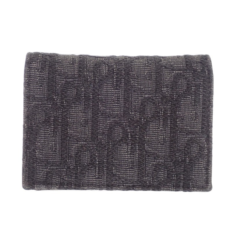 ディオール Dior ビジネスカードホルダー 2ESCH178YSE_H03E カードケース カーフ レザー ブラック メンズ レディース【中古】【ABランク】