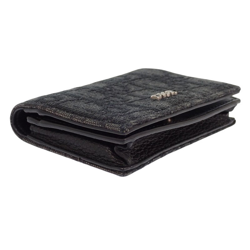 ディオール Dior ビジネスカードホルダー 2ESCH178YSE_H03E カードケース カーフ レザー ブラック メンズ レディース【中古】【ABランク】