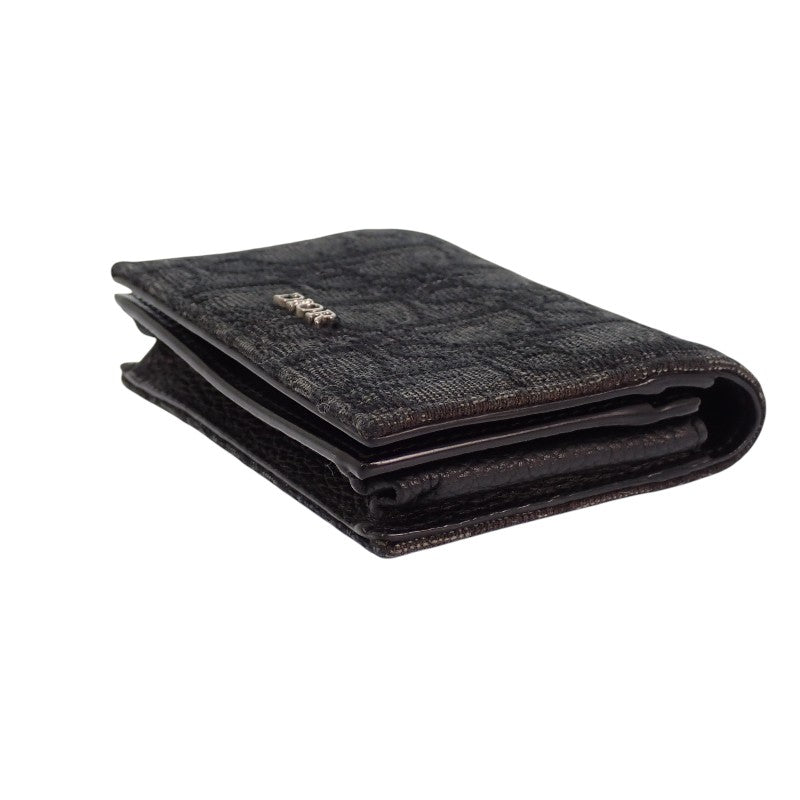 ディオール Dior ビジネスカードホルダー 2ESCH178YSE_H03E カードケース カーフ レザー ブラック メンズ レディース【中古】【ABランク】