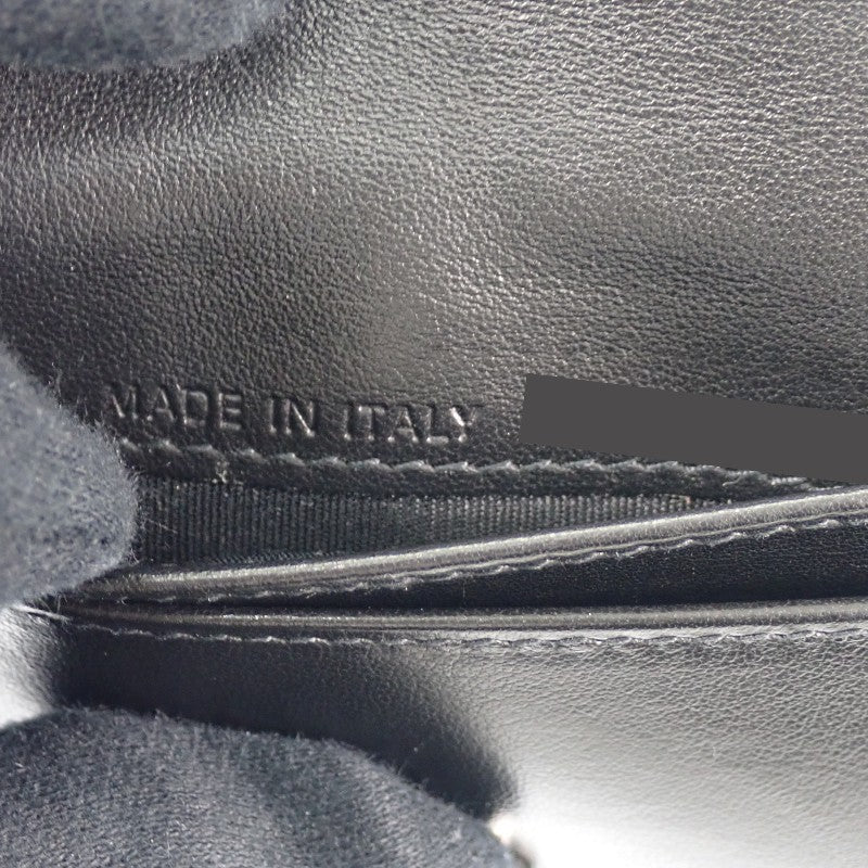 ディオール Dior ビジネスカードホルダー 2ESCH178YSE_H03E カードケース カーフ レザー ブラック メンズ レディース【中古】【ABランク】