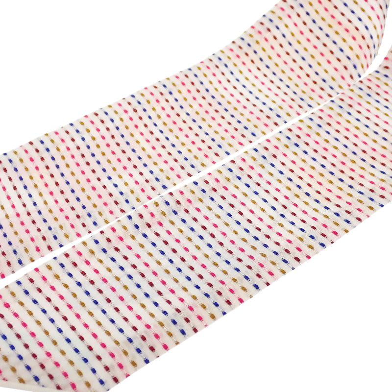 エルメス HERMES ツイリー ポワンティエ シュヴァロスコープ ネオン H853954S04 スカーフ シルク ホワイト ローズ ヴェール レディース【中古】【ABランク】