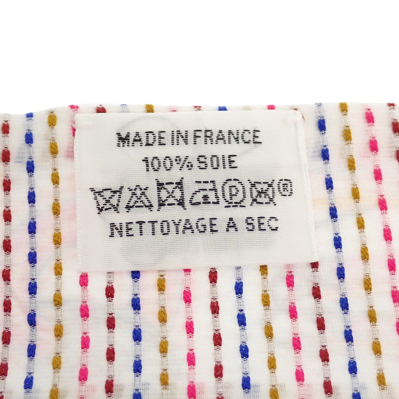 エルメス HERMES ツイリー ポワンティエ シュヴァロスコープ ネオン H853954S04 スカーフ シルク ホワイト ローズ ヴェール レディース【中古】【ABランク】