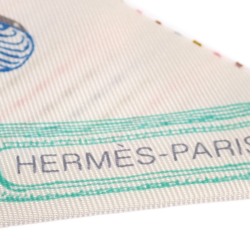 エルメス HERMES ツイリー ポワンティエ シュヴァロスコープ ネオン H853954S 04 スカーフ シルク ホワイト ローズ ヴェール レディース【中古】【ABランク】