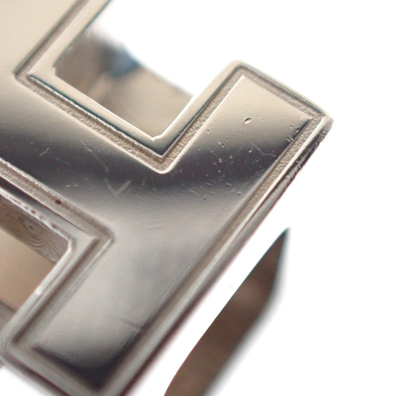 エルメス HERMES カージュドアッシュ Hキューブ ピアス メタル ブルー シルバー金具 レディース【中古】【ABランク】