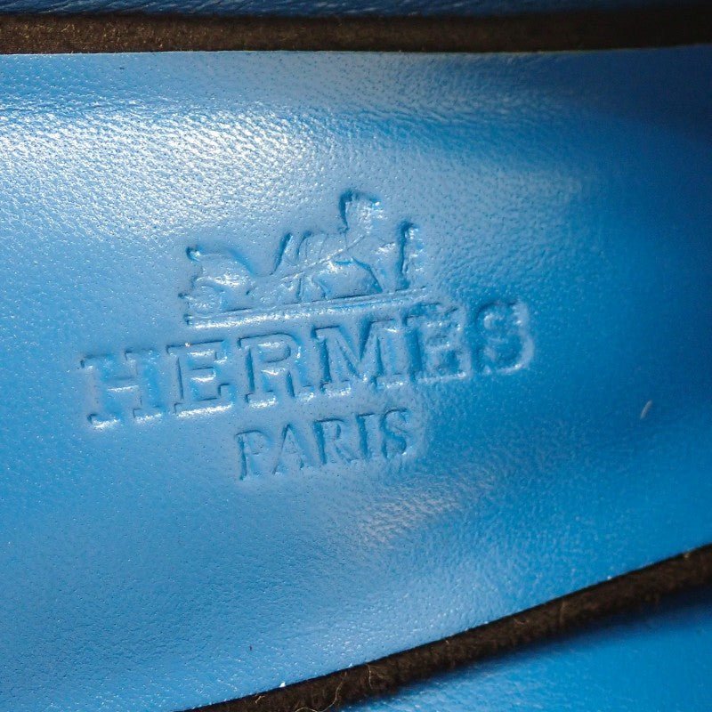 エルメス HERMES パラディ ミュール 36 ミュール スウェード ブラック ブルー ゴールド金具 レディース【中古】【Aランク】