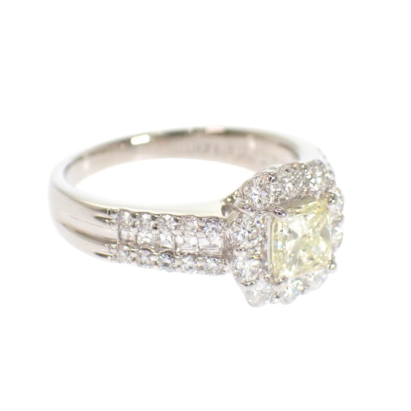 Designer Jewelry Pt900 Platinum Diamond Ladies Ring, Size 11 【USED】【A Rank】