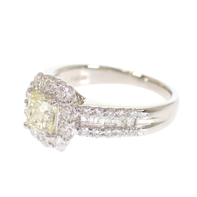 Designer Jewelry Pt900 Platinum Diamond Ladies Ring, Size 11 【USED】【A Rank】