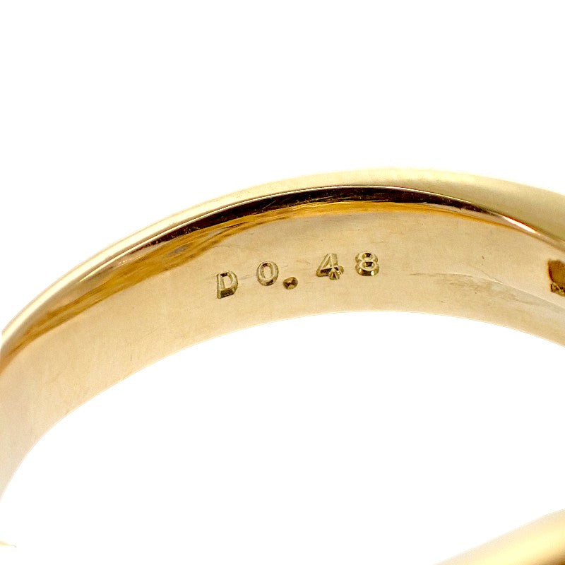 ミラショーン mila schon ウェーブ 17号 リング K18イエローゴールド サファイヤ ダイヤモンド レディース【中古】【Aランク】