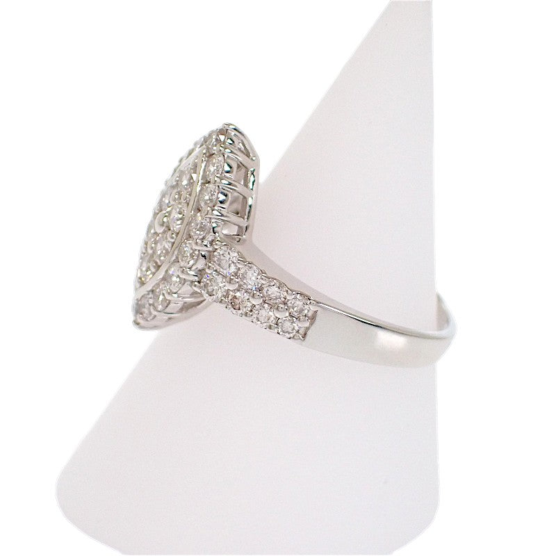 Design Jewelry Ring 11 (US 5.5) Pt900 Platinum Diamond Women's