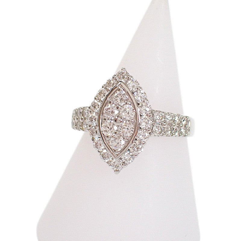 Design Jewelry Ring 11 (US 5.5) Pt900 Platinum Diamond Women's