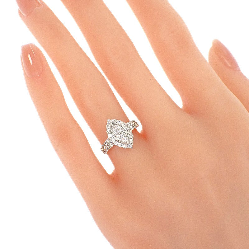 Design Jewelry Ring 11 (US 5.5) Pt900 Platinum Diamond Women's