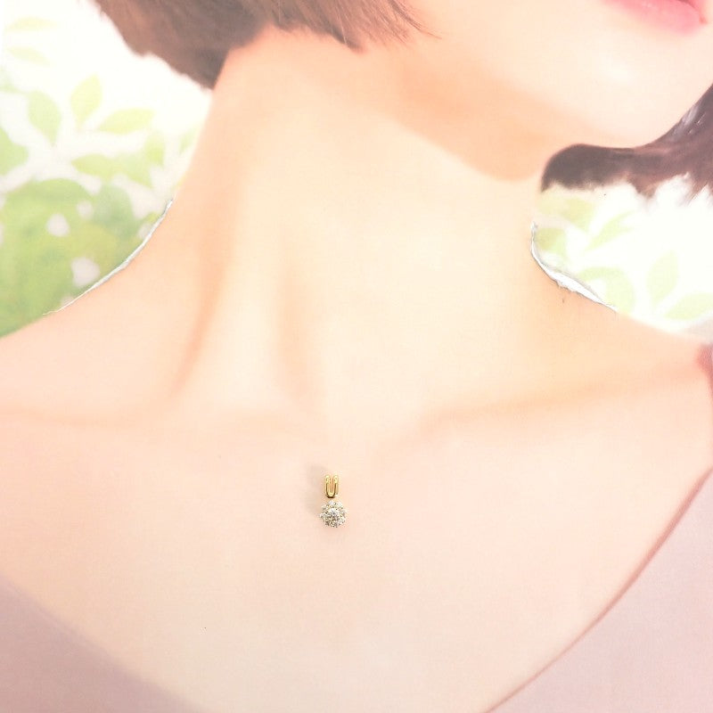 デザインジュエリー ペンダントトップ K18イエローゴールド ダイヤモンド レディース【中古】【Aランク】