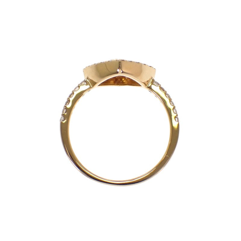Design Jewelry Ring, Size 11, K18 Yellow Gold Diamond Ladies