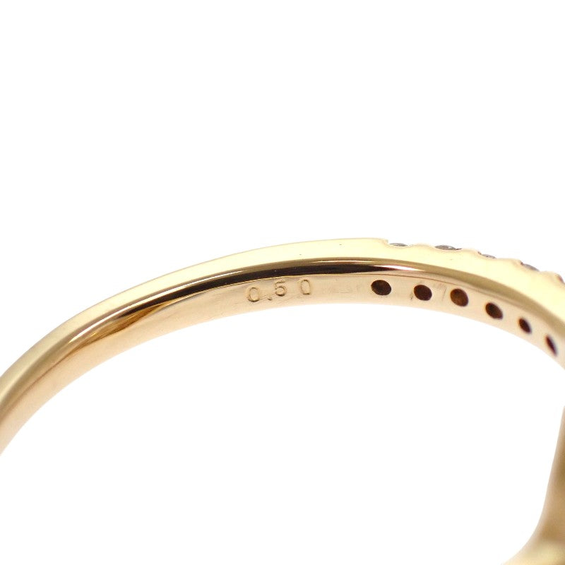 Design Jewelry Ring, Size 11, K18 Yellow Gold Diamond Ladies