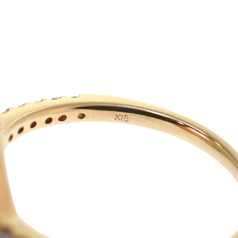 Design Jewelry Ring, Size 11, K18 Yellow Gold Diamond Ladies