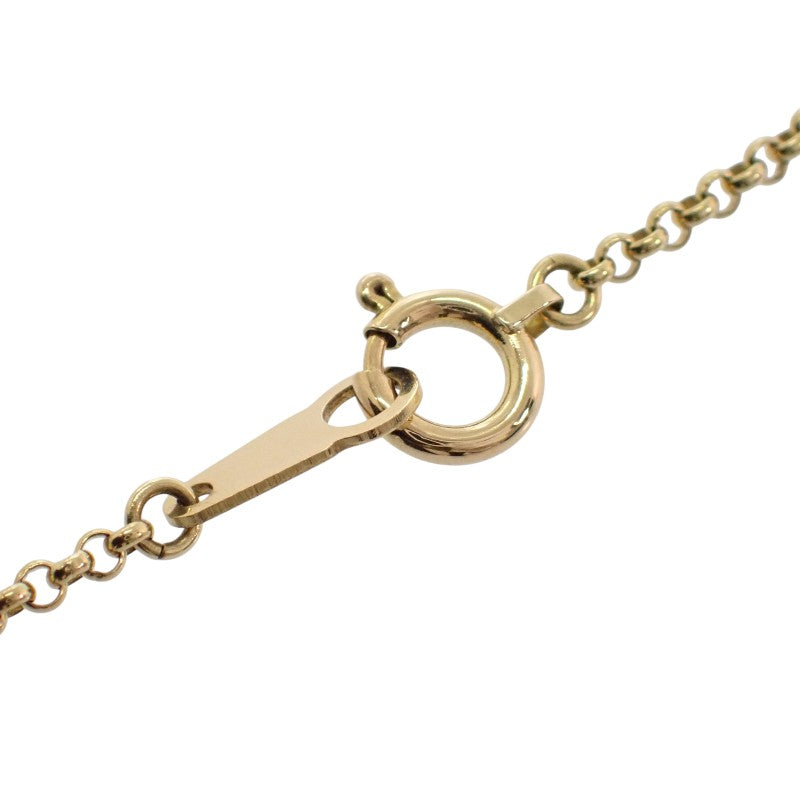 デザインジュエリー リーフ ネックレス K18イエローゴールド ダイヤモンド レディース【中古】【Aランク】