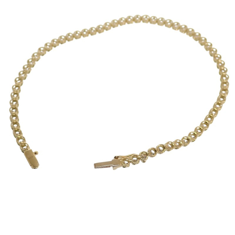 デザインジュエリー テニス ブレスレット K18イエローゴールド ダイヤモンド レディース メンズ【中古】【Aランク】