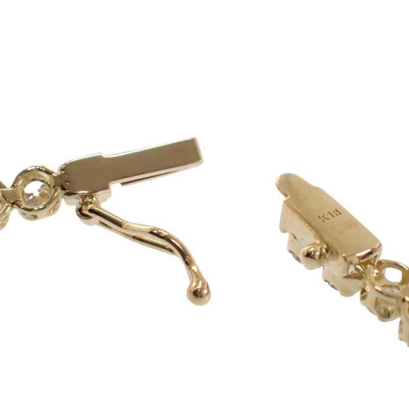 デザインジュエリー テニス ブレスレット K18イエローゴールド ダイヤモンド レディース メンズ【中古】【Aランク】