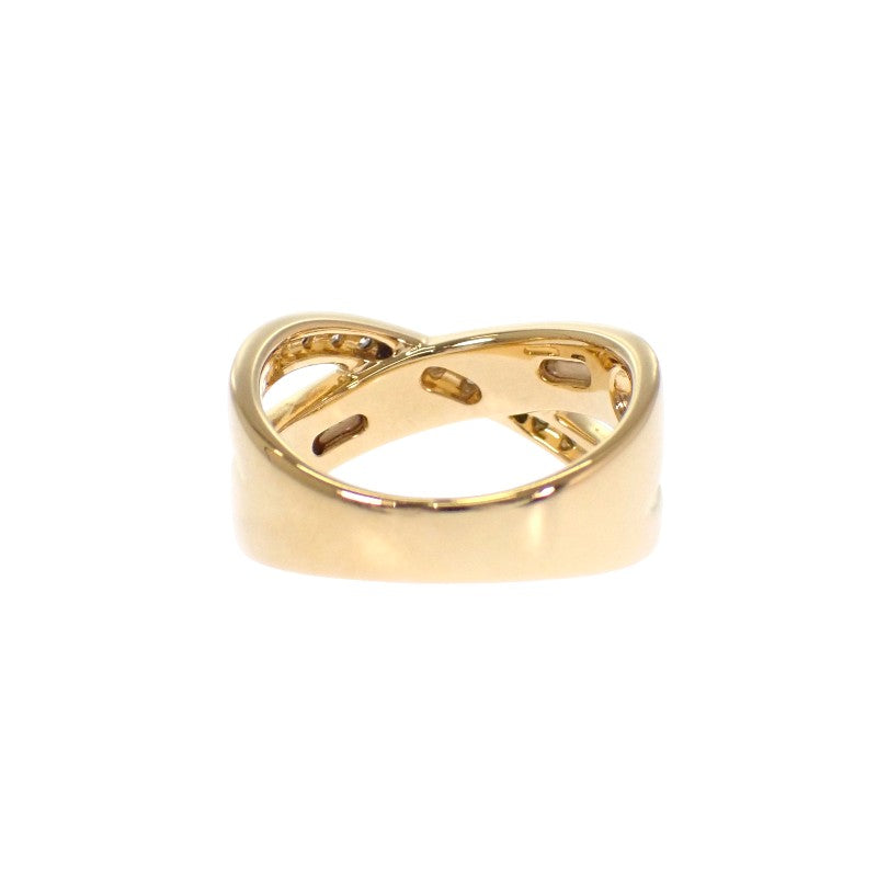 TASAKI Shell Ring, Size 12, K18 Yellow Gold, Gold, Diamond, Ladies'