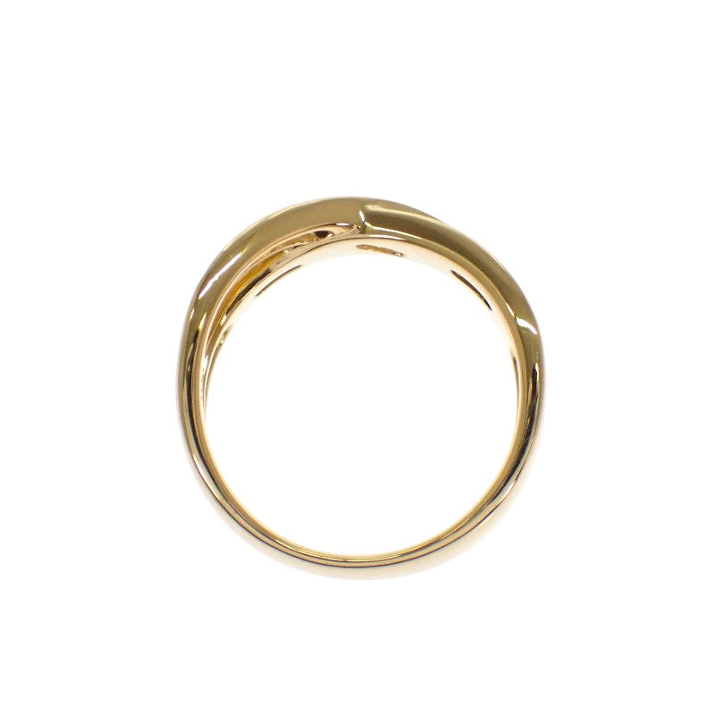 TASAKI Shell Ring, Size 12, K18 Yellow Gold, Gold, Diamond, Ladies'