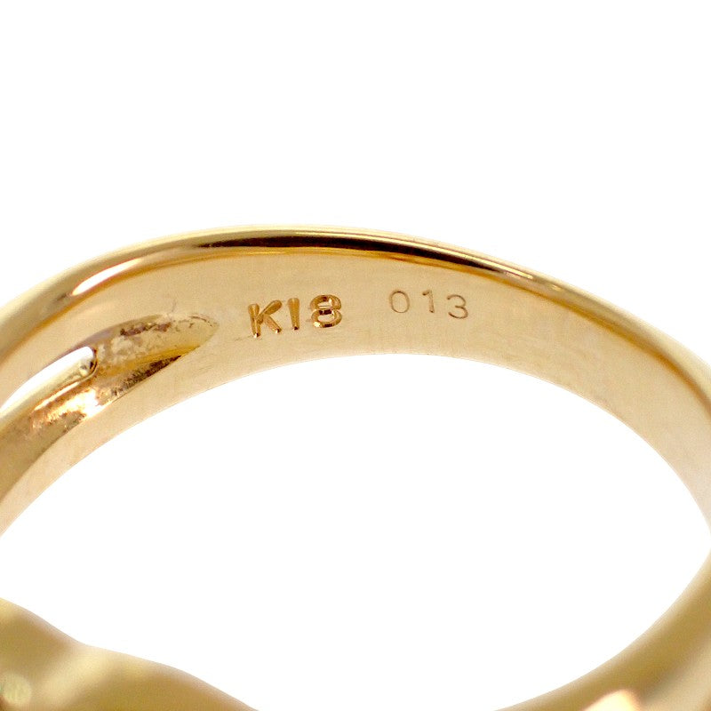 イヴ・サンローラン YVES SAINT LAURENT ハート 12号 リング K18イエローゴールド ルビー レディース【中古】【Aランク】