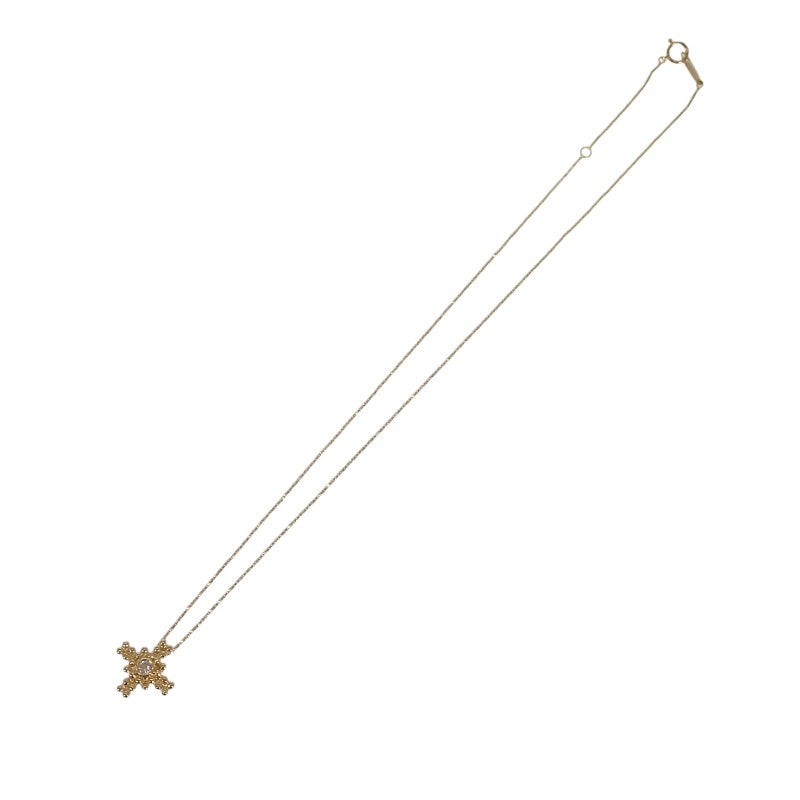 サンローラン SAINT LAURENT クロス ネックレス K18イエローゴールド ダイヤモンド レディース【中古】【Aランク】