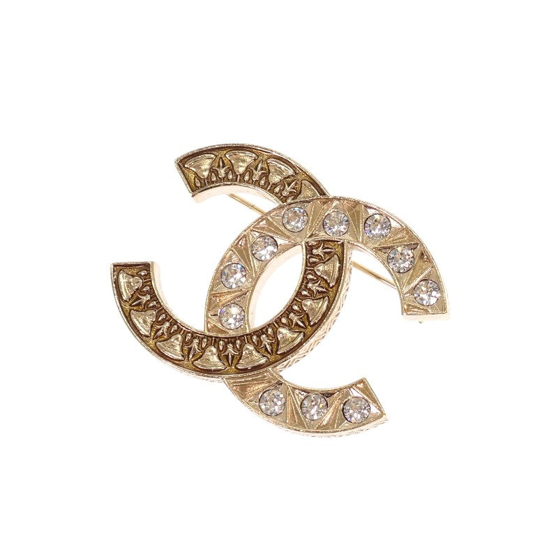 香奈兒 CHANEL COCO Mark 別針 金屬 金色 女士【中古】【A級】