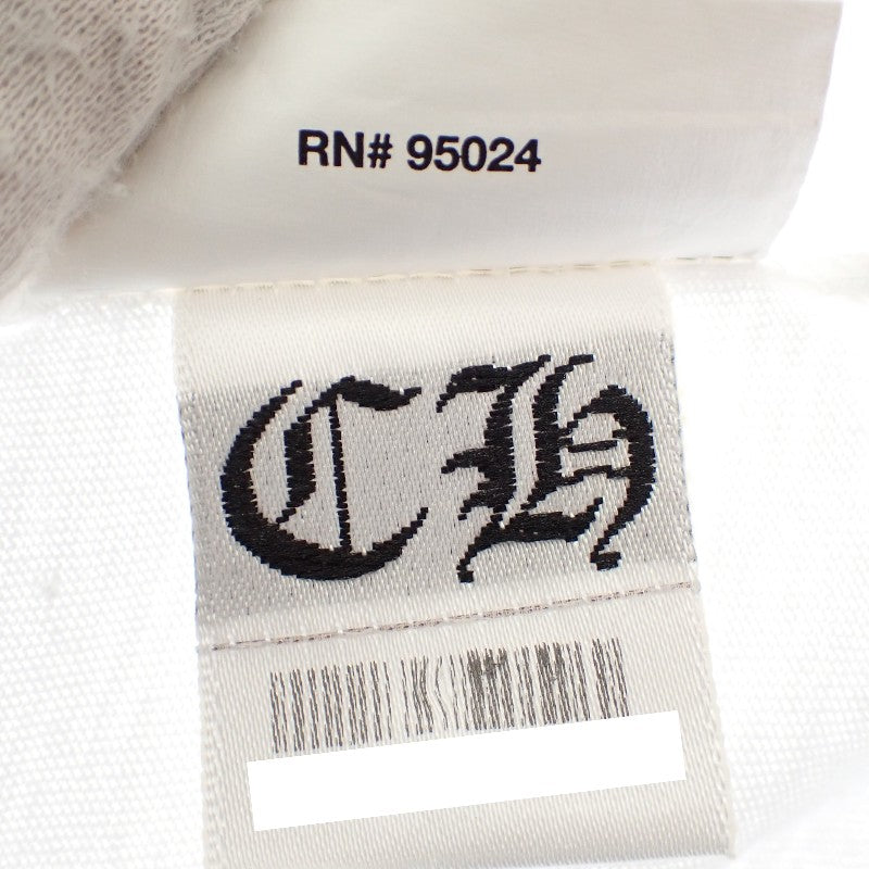 CHROME HEARTS Horseshoe CH Cross M Short Sleeve T-Shirt Cotton White Men's