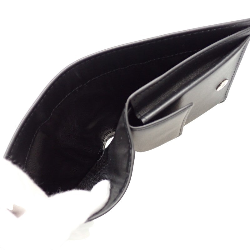 メゾンマルジェラ MAISON MARGIELA 4ステッチ 二つ折り ウォレット SA3UI0007P4745T8013 二つ折り財布 グレインレザー 牛革 ブラック レディース メンズ ユニセックス【中古】【Aランク】