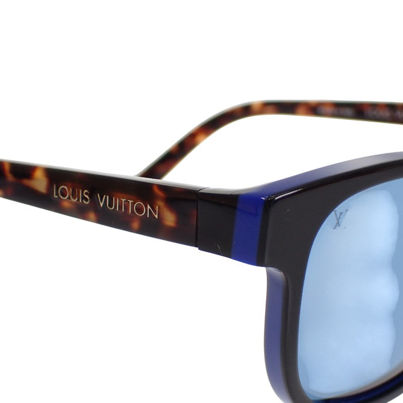 路易威登 LOUIS VUITTON Oliver 眼鏡 Z0792E 太陽眼鏡 塑膠 玳瑁紋 藍色 57□16 145 女士【中古】【AB級】