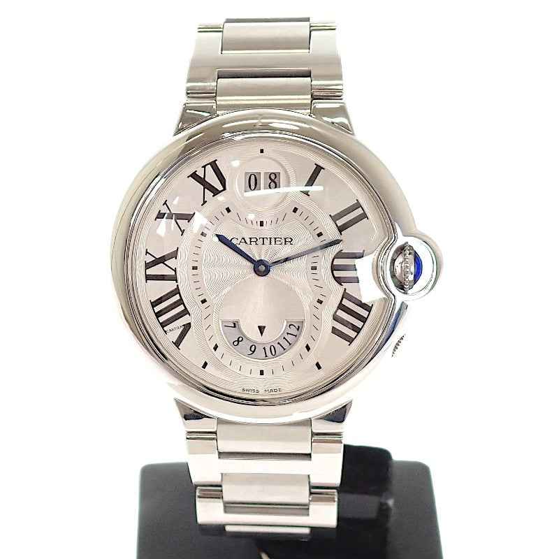 カルティエ CARTIER バロンブルー 2タイムゾーン W6920011 腕時計 ステンレススチール シルバー スイス製クオーツ ホワイト文字盤 メンズ【中古】【Aランク】