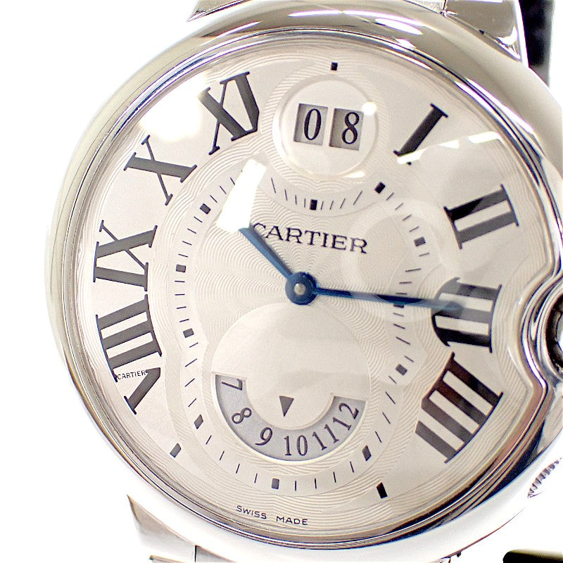 カルティエ CARTIER バロンブルー 2タイムゾーン W6920011 腕時計 ステンレススチール シルバー スイス製クオーツ ホワイト文字盤 メンズ【中古】【Aランク】