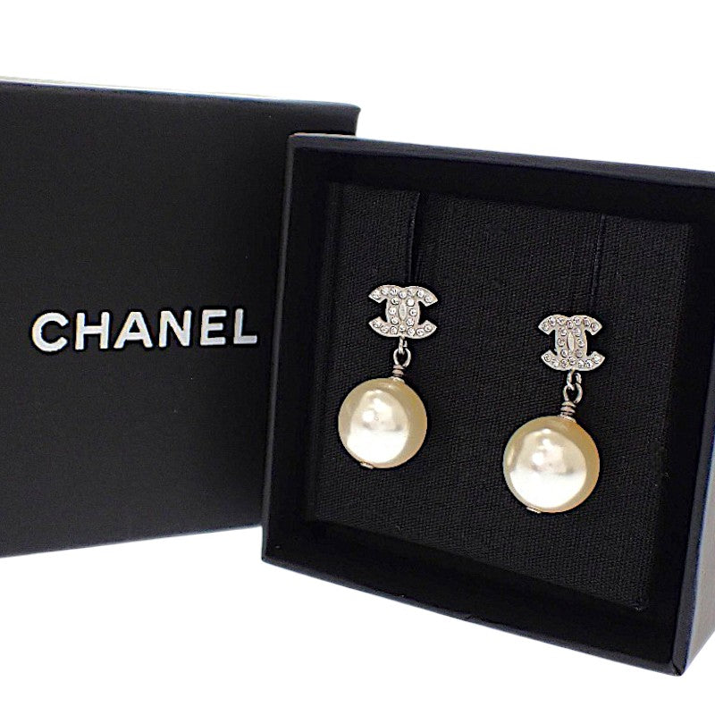 シャネル CHANEL CC ココマーク パール ピアス メタル フェイクパール 