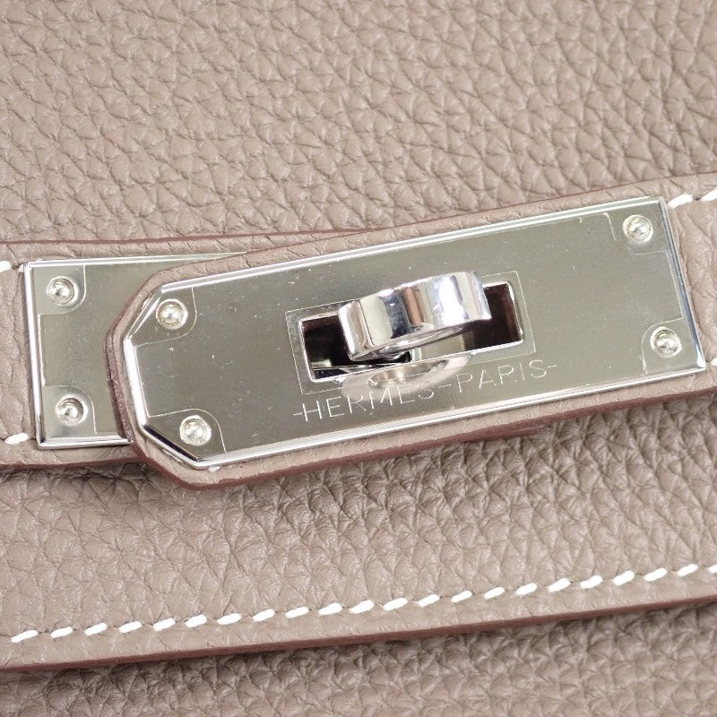 愛馬仕 HERMES 柏金包 30 手提包 Togo 皮革 灰色 錫器色 銀色金屬 女士【中古】【AB級】