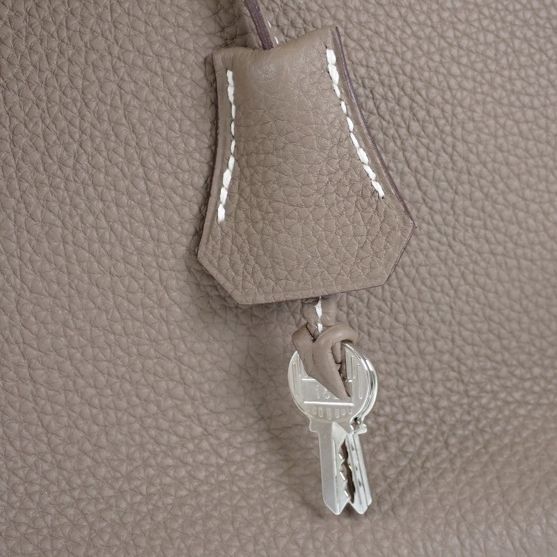 愛馬仕 HERMES 柏金包 30 手提包 Togo 皮革 灰色 錫器色 銀色金屬 女士【中古】【AB級】