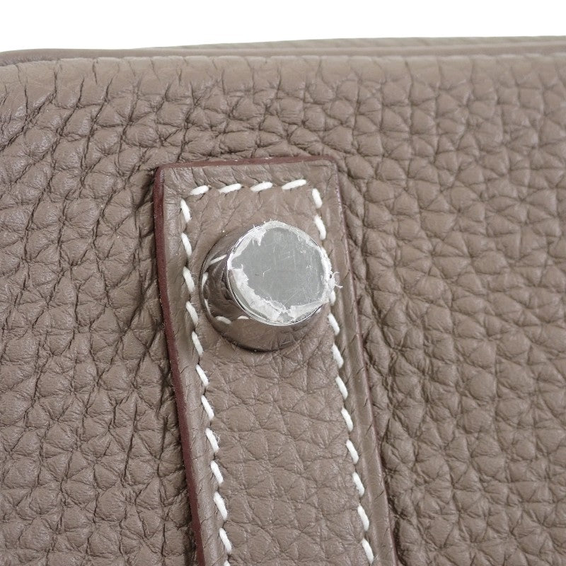 愛馬仕 HERMES 柏金包 30 手提包 Togo 皮革 灰色 錫器色 銀色金屬 女士【中古】【AB級】
