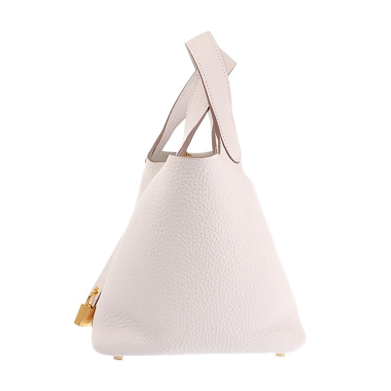 エルメス HERMES ピコタンロック PM ハンドバッグ トリヨンクレマンス アイボリー べトン ゴールド金具 レディース【中古】【SAランク】