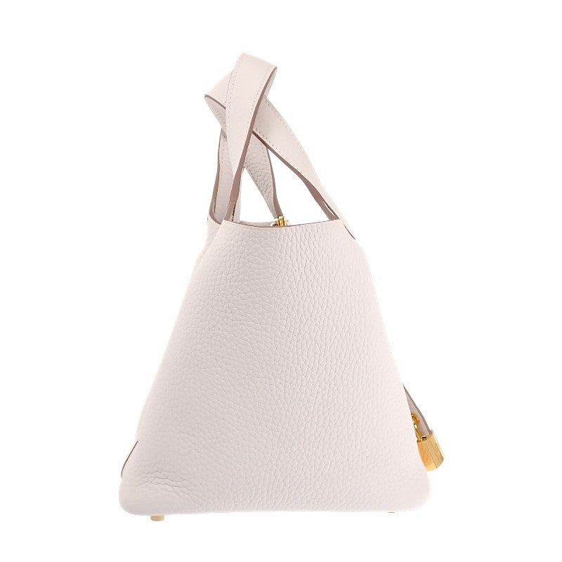 エルメス HERMES ピコタンロック PM ハンドバッグ トリヨンクレマンス アイボリー べトン ゴールド金具 レディース【中古】【SAランク】