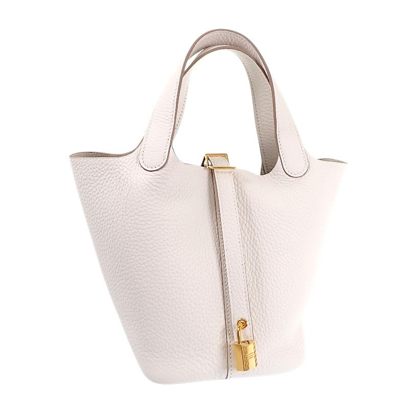エルメス HERMES ピコタンロック PM ハンドバッグ トリヨンクレマンス アイボリー べトン ゴールド金具 レディース【中古】【SAランク】