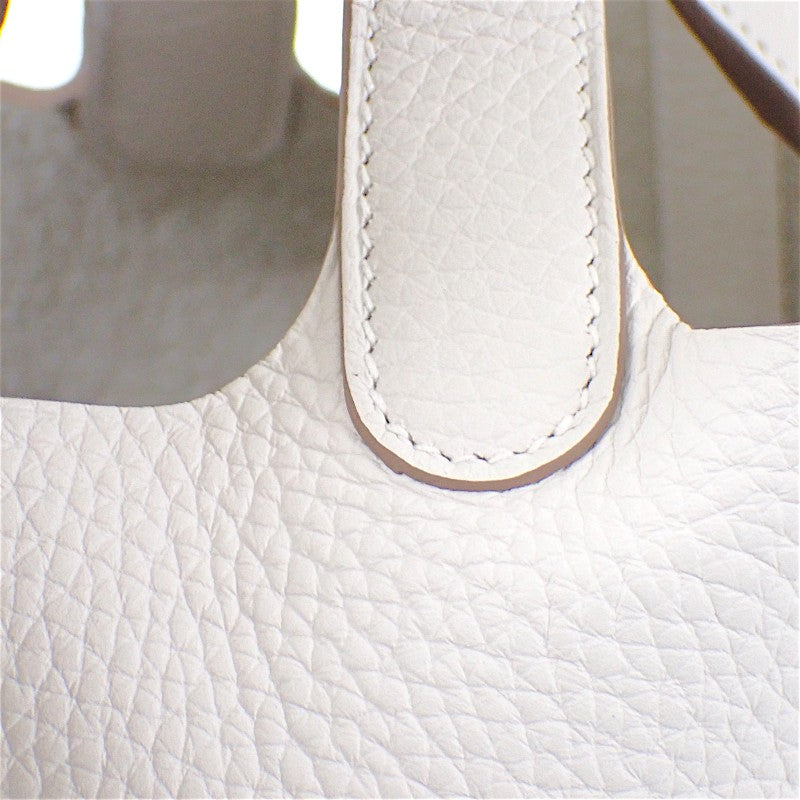 エルメス HERMES ピコタンロック PM ハンドバッグ トリヨンクレマンス アイボリー べトン ゴールド金具 レディース【中古】【SAランク】