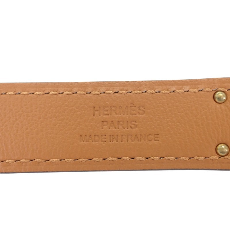 愛馬仕 HERMES Kelly 18 H069853CD01 腰帶 Epsom 小牛皮 米色 灰褐色 金色金屬 55-100 女士【中古】【SA級】
