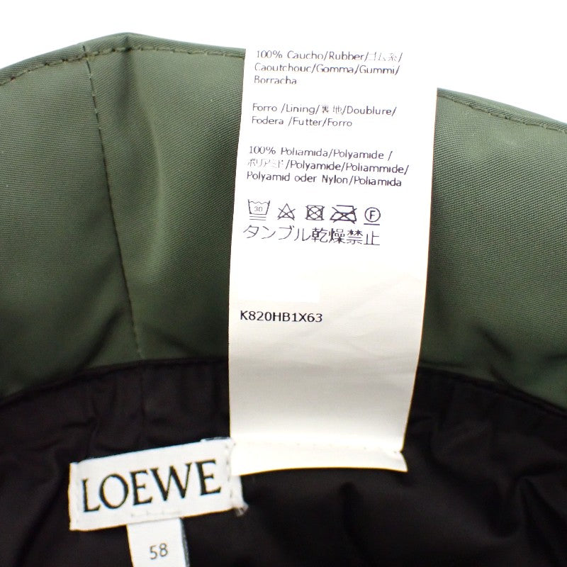 羅意威 LOEWE 泡棉漁夫帽 K820HB1X63 其他帽子 聚酯纖維 尼龍 卡其色 男女通用【中古】【A級】
