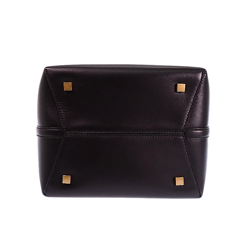 SAINT LAURENT 聖羅蘭 LE 37 7428282R20W1000 兩用包 手提包 肩背包 小牛皮 黑色 金色金屬配件 女款【中古】【AB級】