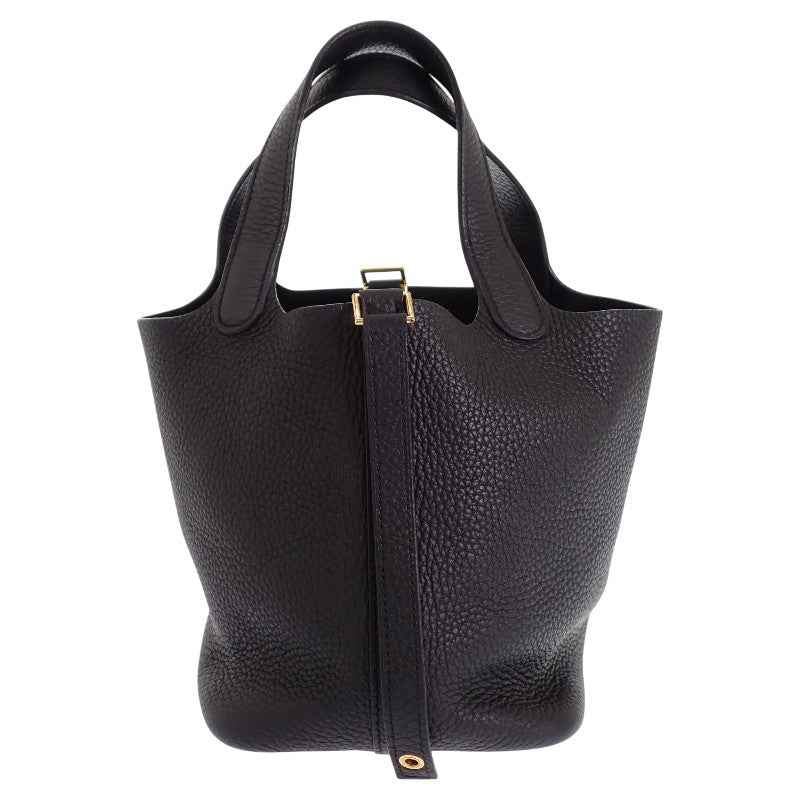 エルメス HERMES ピコタンロック PM ハンドバッグ トリヨンクレマンス ブラック ゴールド金具 レディース【中古】【ABランク】